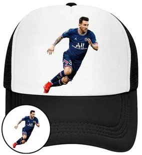 Czapka z Daszkiem Lionel Messi Czarna z Nadrukiem Siatka Bejsbolówka - Czapki i chusty sportowe męskie - miniaturka - grafika 1