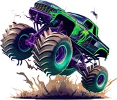 Pasmanteria - Naprasowanka Monster Truck motoryzacja 6 - miniaturka - grafika 1