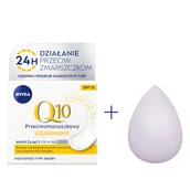 Kremy do twarzy - Nivea, Q10 Power, Krem Do Twarzy Z Filtrem Na Dzień + Gąbeczka - miniaturka - grafika 1