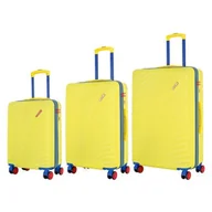 Walizki - Zestaw walizek SEMI LINE T5934-0 Żółty - miniaturka - grafika 1