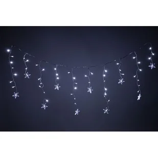 Kurtyna świetlna gwiazdki 60LED zimny biały - Oświetlenie świąteczne - miniaturka - grafika 1
