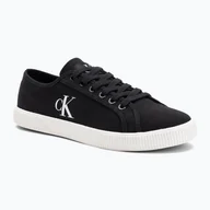 Trampki damskie - Trampki damskie Calvin Klein YW0YW01762 Ess Vulc Low Cv Mg Wn black/bright white - miniaturka - grafika 1