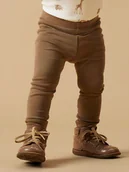 Spodenki dla niemowląt - Lil Atelier Legginsy "Gayo" w kolorze brązowym - miniaturka - grafika 1