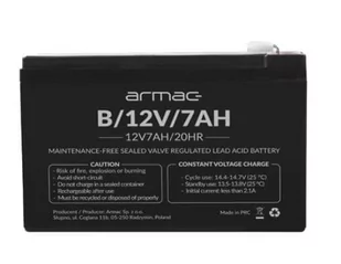 ARMAC Akumulator żelowy do UPS 12V/7AH uniwersalny Armac B/12V/7AH - Akumulatory do elektronarzędzi - miniaturka - grafika 2