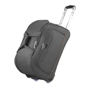 Walizki - Torba Podróżna Mała Na Kółkach Szara - miniaturka - grafika 1