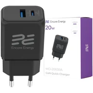 Ładowarki do telefonów - Nowa ładowarka sieciowa Encore Energy PD 3.0 Quick Charge 4.0 USB-A USB-C 20W adapter MD-2083RA - miniaturka - grafika 1