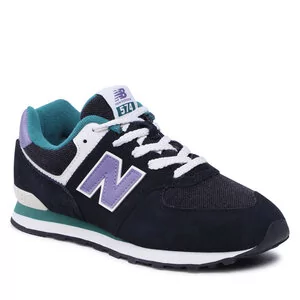 Buty dla dziewczynek - Sneakersy New Balance GC574NV1 Czarny - grafika 1