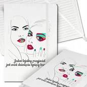 Notesy i bloczki - Notes Biały A5 Notatnik Dziennik z Gumką w Linię PRZYJACIEL Wiele Wzorów - miniaturka - grafika 1