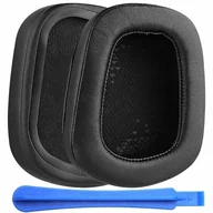 Akcesoria do słuchawek - Nauszniki Pady Gąbki Nakładki Do Logitech G933 G633 Artemis Czarne Hq - miniaturka - grafika 1