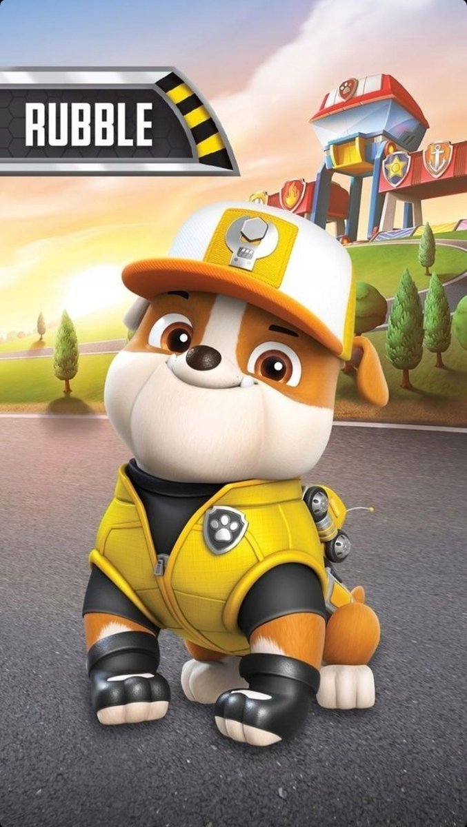 PODKŁADKA POD MYSZ Z Nadrukiem 22x18cm Rubble Psi Patrol Pies Tekst Prezent