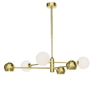 Designerska, złota lampa wisząca do salonu JUP 1962 z serii MOKA - Lampy sufitowe - miniaturka - grafika 1