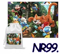 Puzzle - PUZZLE 96 EL. UKŁADANKA PREZENT SMERFY SMERF WAŻNIAK + WORECZEK Z NADRUKIEM - miniaturka - grafika 1