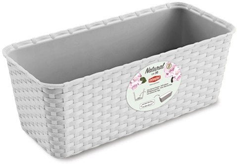 Lumarko Puku kaste balkoniem ar metala turetaju Natural 50x18x16cm balta 8003507758513