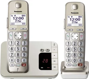 Panasonic KX-TGE262GN szampan - Telefony stacjonarne - miniaturka - grafika 1