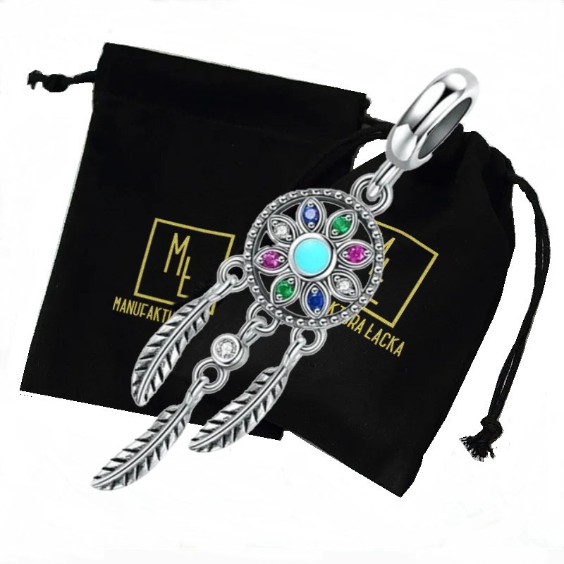 Charms zawieszka łapacz snów srebrna prezent srebro 925 damska manufaktura łącka