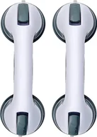 Akcesoria dla osób starszych i niepełnosprawnych - ER4 2x UCHWYT ŁAZIENKOWY POD PRYSZNIC ŚCIENNY NA PRZYSSAWKI PORĘCZ DLA SENIORA - miniaturka - grafika 1