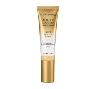 Max Factor Max Factor - MIRACLE SECOND SKIN - HYBRID FOUNDATION - Podkład nawilżający z filtrem SPF20 - 30 ml - 02 - FAIR LIGHT MAXFS0$157 - Podkłady do twarzy - miniaturka - grafika 1