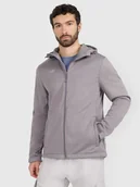 Kurtki i kamizelki sportowe męskie - 4F Kurtka softshell wiatroodporna membrana 5 000 męska - szara XXL - miniaturka - grafika 1