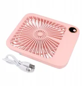 Wentylatory - Wentylator / wiatrak biurkowy z regulowaną podstawką W30 różowy - miniaturka - grafika 1