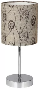 Candellux Lampka nocna EMILY 41-26729 abażurowa Lampa stołowa wzorki beżow - Lampy stojące - miniaturka - grafika 1