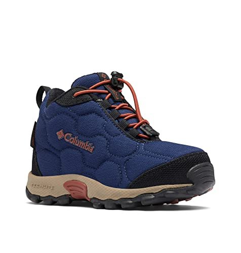 Columbia Wodoodporne buty śniegowe dla dzieci Firecamp Mid 2 unisex, Niebieski cień zardzewiały, 8 UK Child