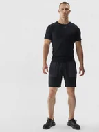 Spodnie sportowe męskie - Męskie spodenki treningowe 4F 4FWAW24TFSHM661 - czarne - miniaturka - grafika 1