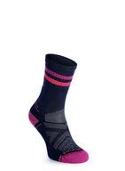Skarpetki sportowe męskie - Skarpety merino damskie Smartwool Performance Hike Light Cushion Tube Stripe - deep navy/pink - miniaturka - grafika 1
