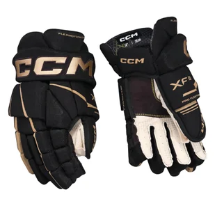 Rękawice hokejowe CCM Tacks XF 80 Black/Gold Junior 12 cali - Hokej - miniaturka - grafika 1