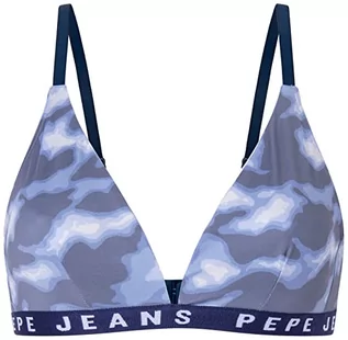 Biustonosze - Pepe Jeans Damski biustonosz kamuflażowy, granatowy, XL, granatowy, XL - grafika 1