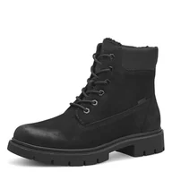 Kozaki damskie - Tamaris Comfort damskie sznurowanie z podszewką i modne kozaki Tex, Black Nubuk, 41 EU, Czarny nubuk, 41 EU - miniaturka - grafika 1