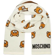 Apaszki i szaliki damskie - Moschino Szal z dodatkiem wełny - miniaturka - grafika 1