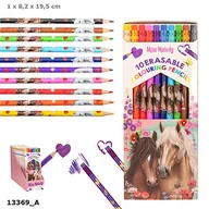 Szkolne artykuły papiernicze - Kredki ścieralne Miss Melody 10 kolorów 13369a - miniaturka - grafika 1