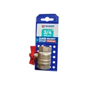 Zawory i kraniki - Zawór kulowy przelotowy motylkowy WZMOCNIONY W-W - 3/4" WADEP - miniaturka - grafika 1