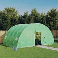 Szklarnie ogrodowe - vidaXL Szklarnia ze stalową ramą, zielona, 24 m², 6x4x2,85 m - miniaturka - grafika 1