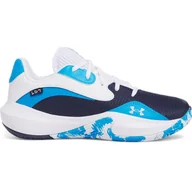 Buty sportowe damskie - Buty do koszykówki uniseks Under Armour UA Lockdown 7 Low - niebieskie - miniaturka - grafika 1