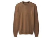 Swetry męskie - esmara Men Sweter męski premium z wełną merino (Brązowy, XL (56/58)) - miniaturka - grafika 1