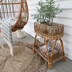 Stolik kwietnik rattan Boho Swing - Ławy i stoliki kawowe - miniaturka - grafika 1