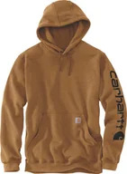 Bluzy męskie - Carhartt Bluza Carhartt Midweight Signature Sleeve Brown - miniaturka - grafika 1