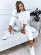 Dresy damskie - Komplet damski dresowy ARIELLA PREMIUM biały Dstreet AY0727-L - miniaturka - grafika 1