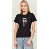 Koszulki i topy damskie - Karl Lagerfeld T-shirt IKON SKETCH Regular Fit - miniaturka - grafika 1