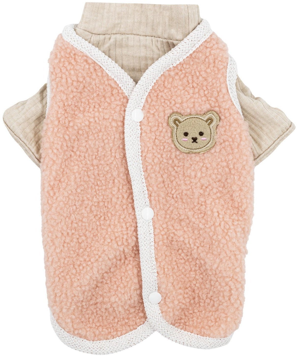 Zestaw, kamizelka z koszulk�, dla psa, r�owy/ ecru, poliester/bawe�na, rozmiar XXL