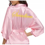 Komplety bielizny - Szlafrok damski satynowy z napisem Świadkowa -L - miniaturka - grafika 1