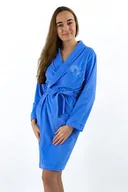 Szlafroki damskie - Damski szlafrok frotte Hannah jasnoniebieski L - miniaturka - grafika 1