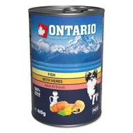 Mokra karma dla psów - ONTARIO konserwa dla psów z Rybami i olejem z Łososia 400g (214-2022) - miniaturka - grafika 1