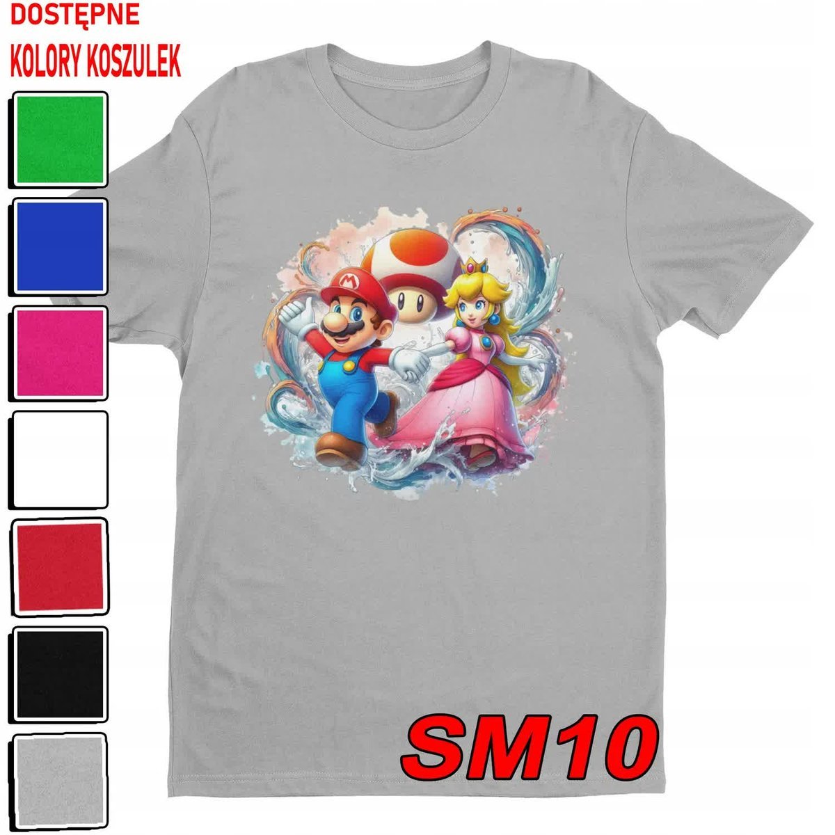 T-Shirt Koszulka Dziecięca Super Mario Bros Bajki Gry Luigi -M 134-140
