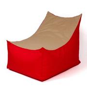 Fotele i pufy dla dzieci - Pufa worek GO GIFT Tron XXL Czerwono-beżowy 140 x 90 cm | Bezpłatny transport - miniaturka - grafika 1
