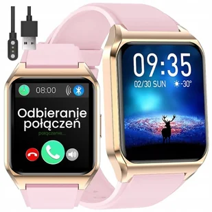 SMARTWATCH DAMSKI ZEGAREK +GRAWER ROZMOWY TERMOMETR MENU POLSKIE - Smartwatch - miniaturka - grafika 1