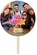 Dekoracje i nakrycia stołu na imprezę - TOPPER URODZINOWY WŁASNY NADRUK ZDJĘCIE PREZENT Y4 - miniaturka - grafika 1