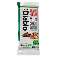Czekolada - Czekolada Mleczna z Migdałami Bez Dodatku Cukru 75 g - Diab-lo DIABetic-LOw - miniaturka - grafika 1