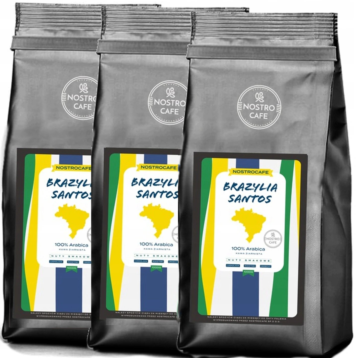 Kawa Ziarnista 3KG 3 x Santos